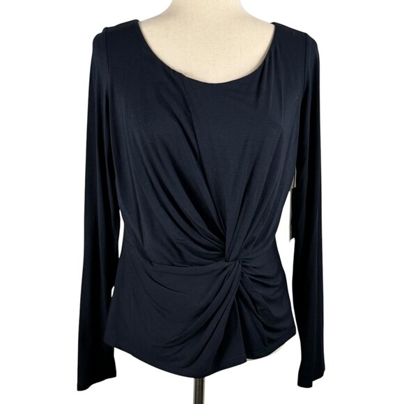 NWT BAILEY/44 Jersey Knit Devon Top in Navy Blue Size Large - Picture 1 of 8